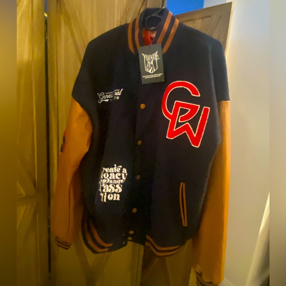 NWT Fame and Fortune Generational Wealth Varsity Jacket XL